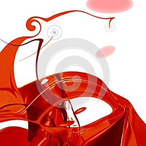 Red abstract composition