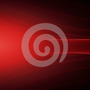 Red Abstract Glowing Background With Curved Lines