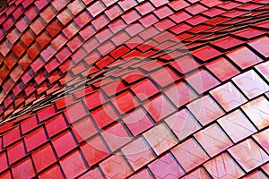 Red Abstract Grid Mesh Background