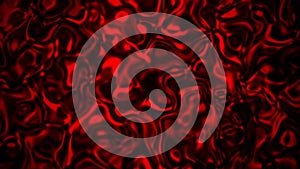 Red abstract liquid metal fluid loopable motion graphic background