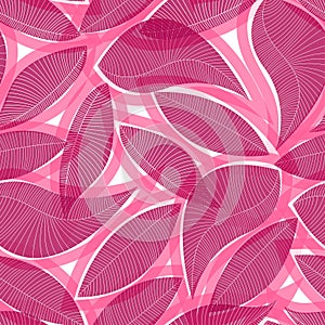 Red abstract tropical in a seamless pattern