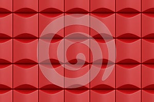 Red acoustic sound proof soft foam seamless pattern
