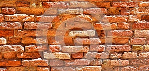Red adobe bricks wall