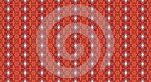 Red Ajrak Pattern, Vector Illustration