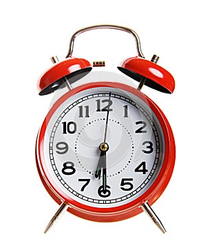 Red alarm clock