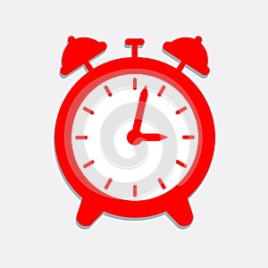 Red alarm clock icon