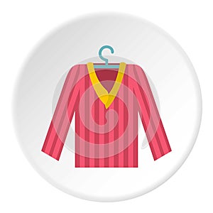 Red alarm clock icon circle