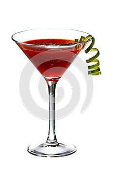 Red alcohol drink