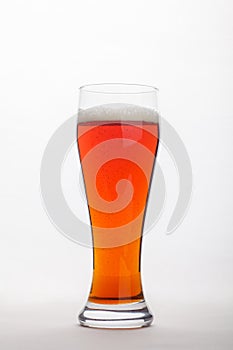 Red ale over white