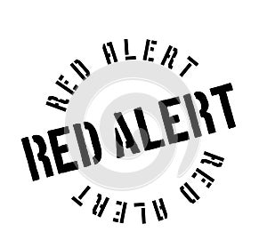 Red Alert rubber stamp