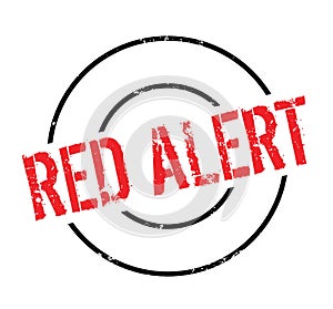 Red Alert rubber stamp