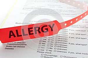 Red Allergy Bracelet