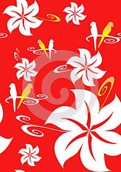 Red Hawaiian background photo