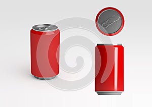 Red Aluminum Soda Can