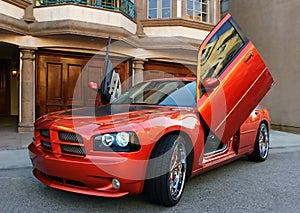 Red American Sports Car