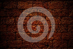 Red ancient stone wall texture, background