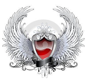 Red angel shield