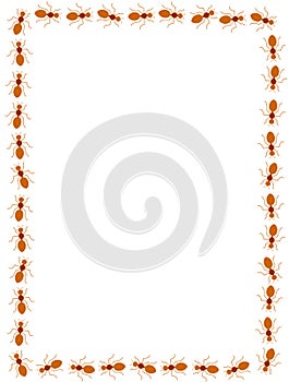 Red ants border / frame