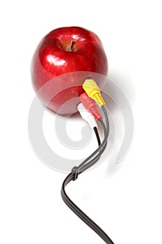 Red apple cable connection