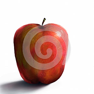 Red Apple Digital Painting