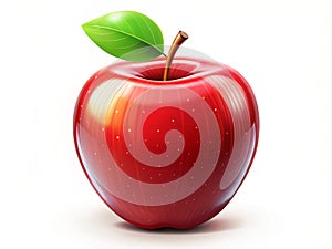Apple Fruit Icon Isolated On White Background