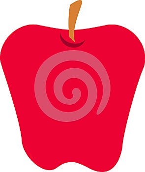 Red Apple Fruit Vector Isolated