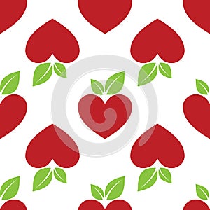 Red Apple Heart seamless