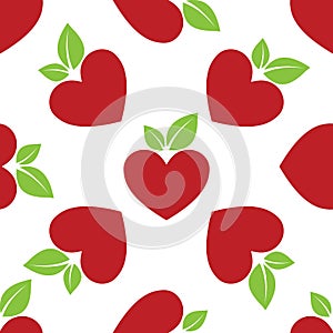 Red Apple Heart seamless