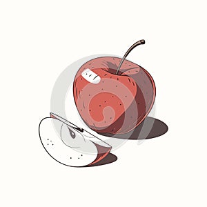 A red apple illustrator