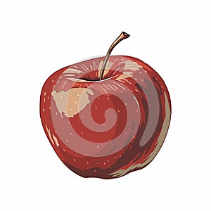 An red apple illustrator