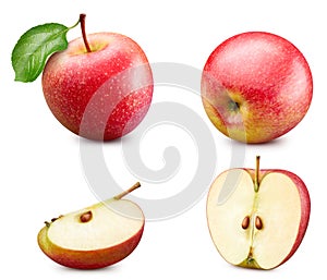 Red apple isolated on white background