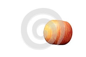 Red apple isolated on white background and clipping path