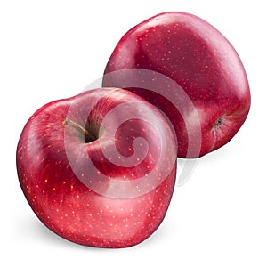 Red apple Isolated on white. With clipping path