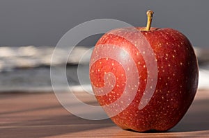 Red apple macro