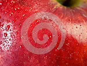 Red apple macro