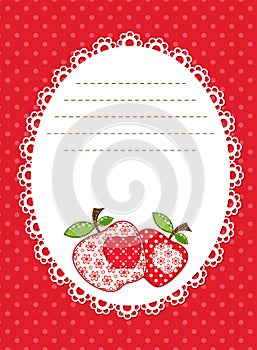 Red apple patchwork background