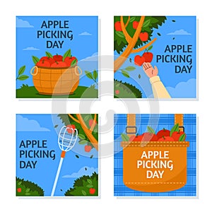 Red Apple Picking Day Post Template