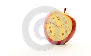 Red apple Slice Clock idea concept