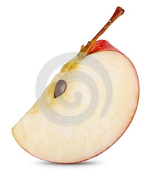 Red apple slice