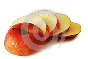 Red apple slices