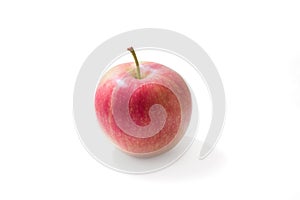 A red apple , small one, with white background