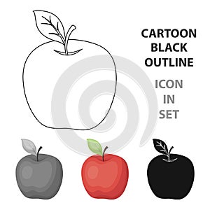 Red Apple. Snack at school. Lunch at the break.School And Education single icon in cartoon style vector symbol stock