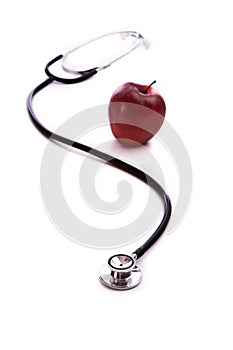 Red Apple and a Stethescope