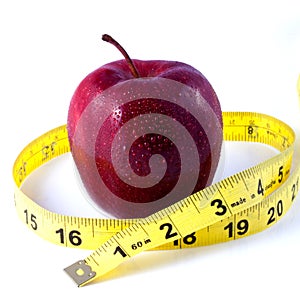 Red Apple and Tape Measure