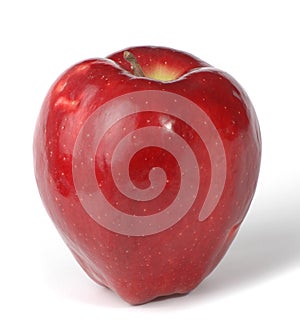 Red apple on white background