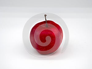 Red apple on white background.