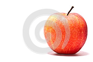 red apple on white background