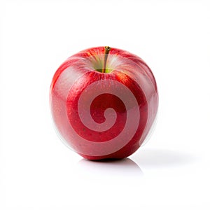 a red apple on a white background