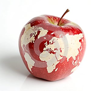 World Map on an Apple