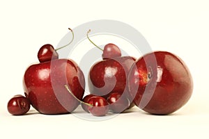 Red apples and cherries